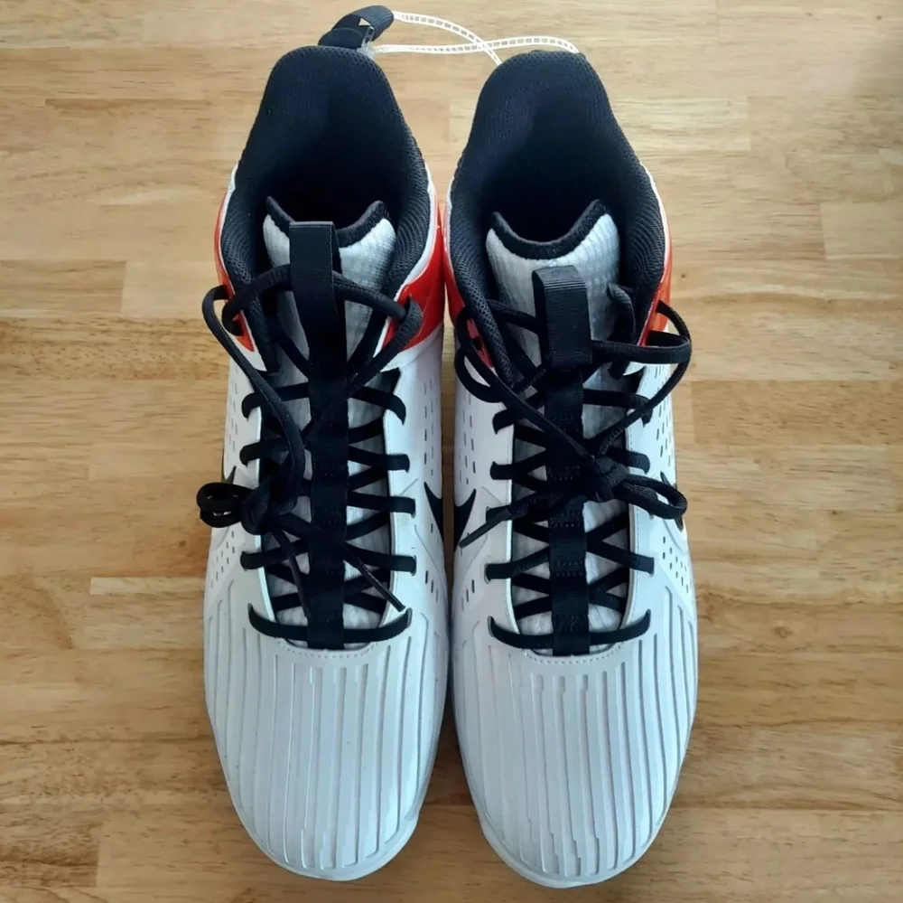Nike Force Savage Pro 3 Football Cleats Size 15 White Red Black Trim DA5453-102
